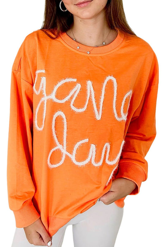 Casual Long Sleeve "Game Day" Graphic Top - Klazzi Fashion Boutique