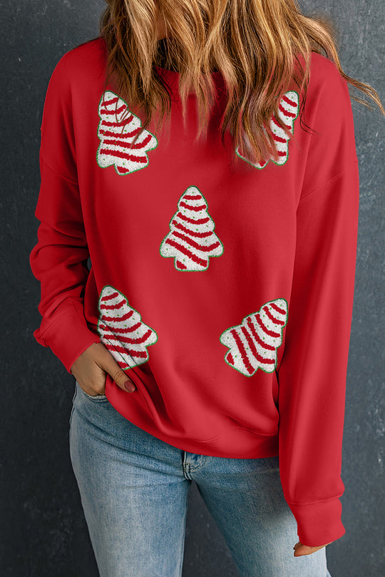  Christmas Trees Patch Sweatshirt