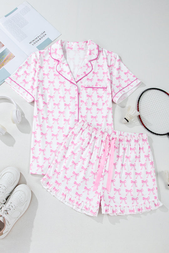 Ruffled Cozy Short Pajama Set