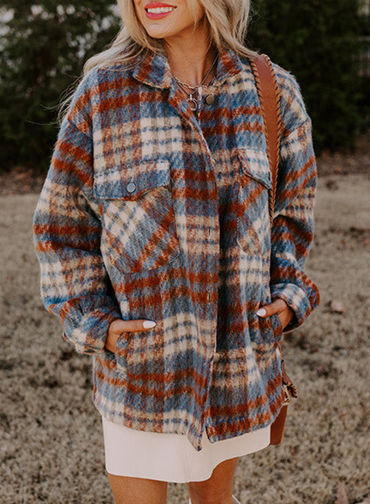 Sonya Plaid Collar Shacket