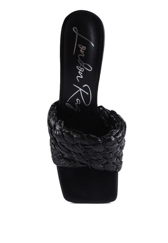 CHIC BRAIDED RAFFIA SANDAL - Klazzi Fashion Boutique