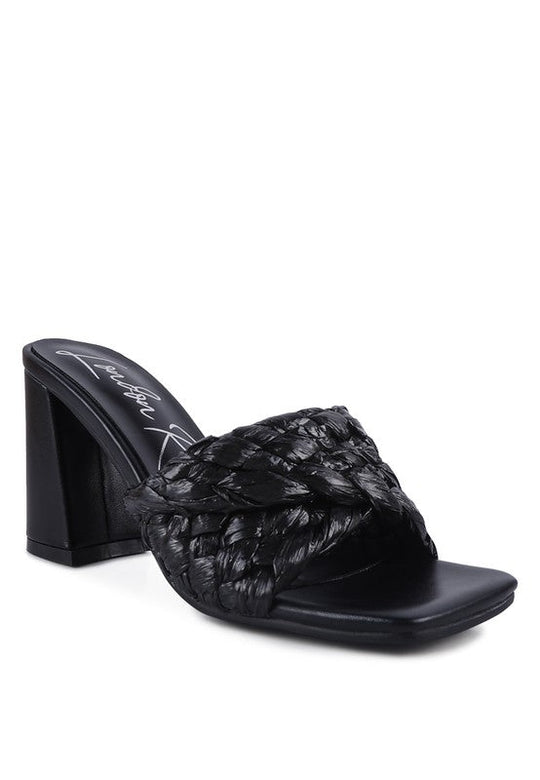 CHIC BRAIDED RAFFIA SANDAL - Klazzi Fashion Boutique