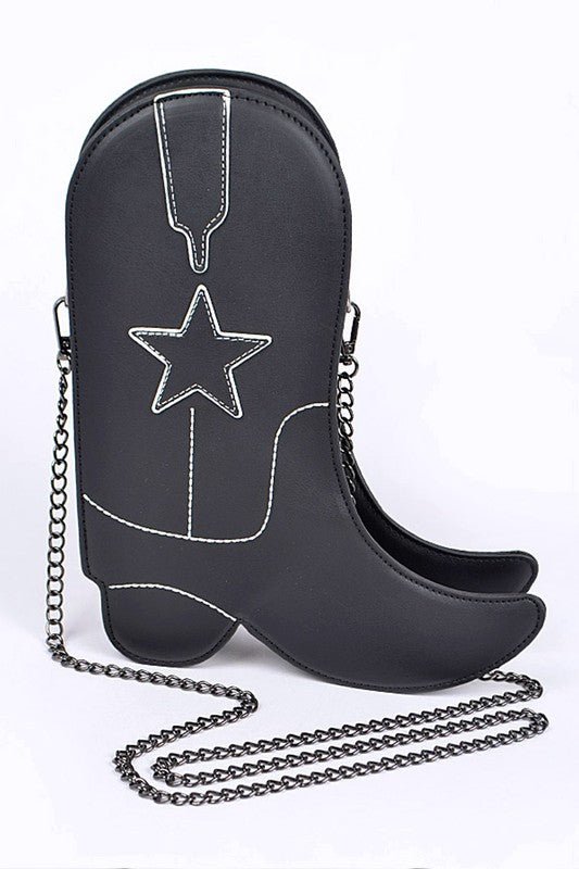 Chic Cowboy Boots Iconic Swing Bag - Klazzi Fashion Boutique