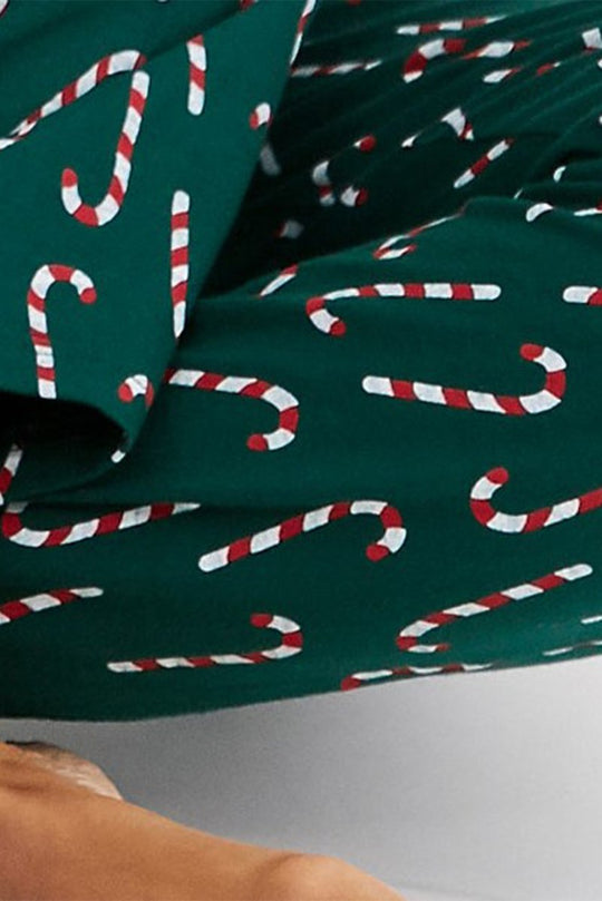 Christmas Candy Cane Green Pants Lounge Set - Klazzi Fashion Boutique