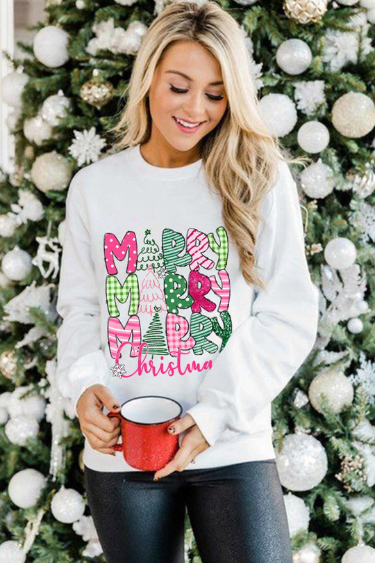 Christmas Merry, Merry, Merry Sweatshirt - Klazzi Fashion Boutique