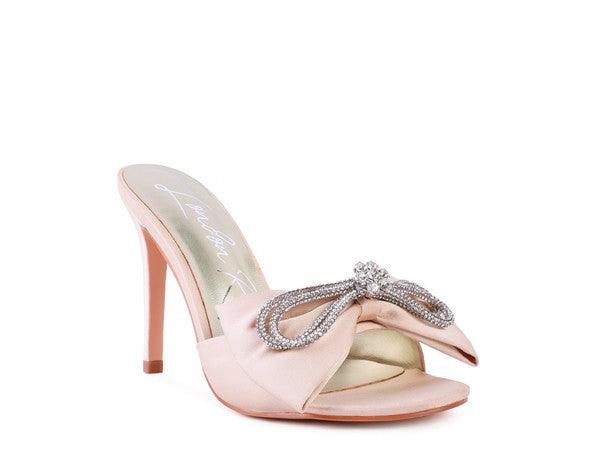 Cinderella Satin Heeled Sandals - Klazzi Fashion Boutique