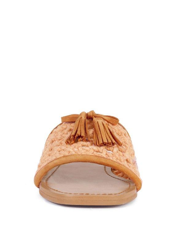 Cindy Tassel Flat Sandals - Klazzi Fashion Boutique