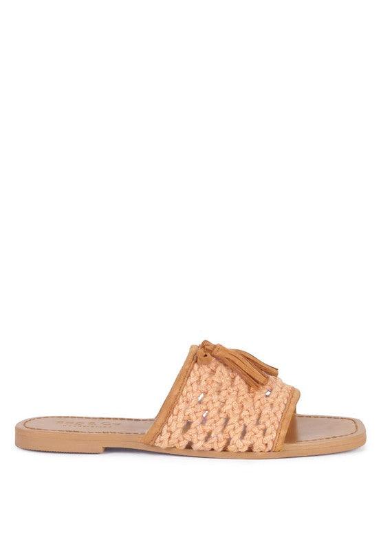 Cindy Tassel Flat Sandals - Klazzi Fashion Boutique