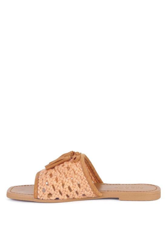 Cindy Tassel Flat Sandals - Klazzi Fashion Boutique