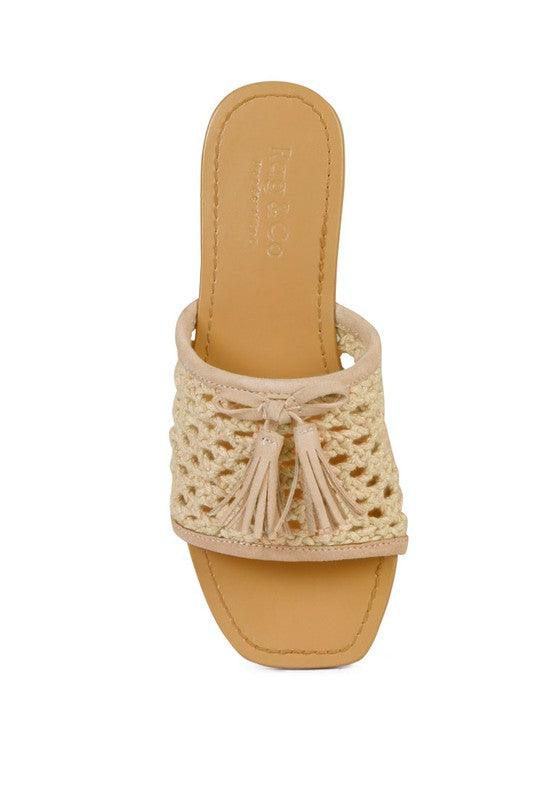 Cindy Tassel Flat Sandals - Klazzi Fashion Boutique