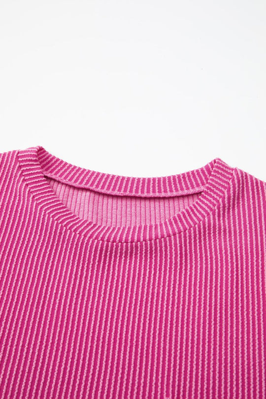 Corduroy Knit Loose Top - Klazzi Fashion Boutique