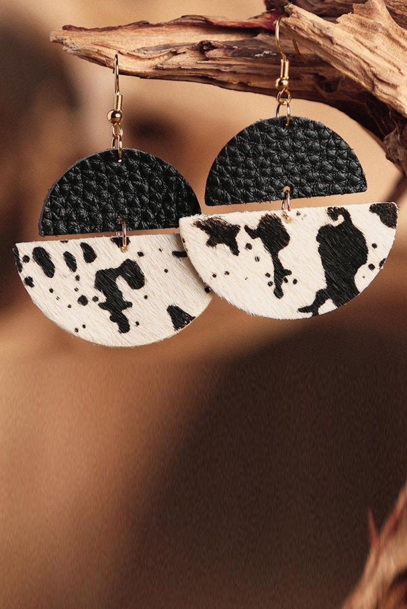 Cow Print Earrings - Klazzi Fashion Boutique