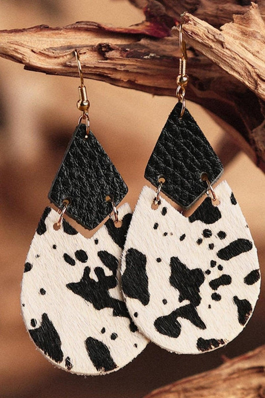 Cow Print Earrings - Klazzi Fashion Boutique