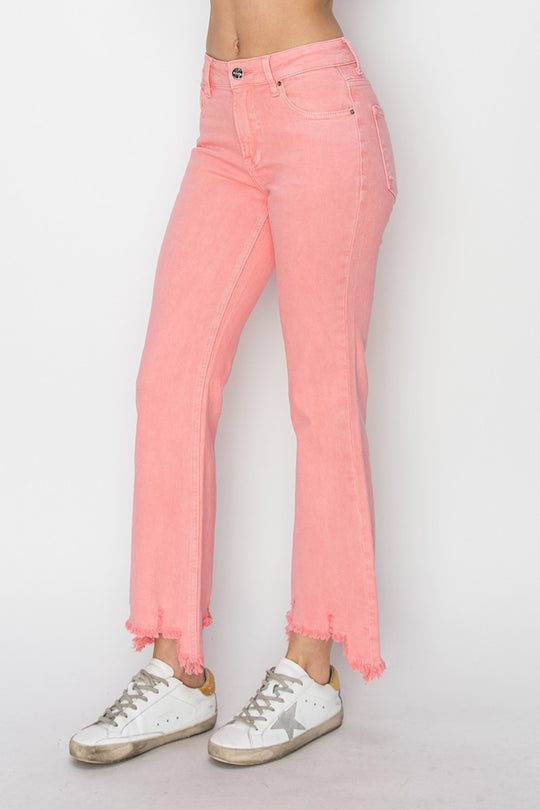 Peach RISEN Fringe Bootcut Denim