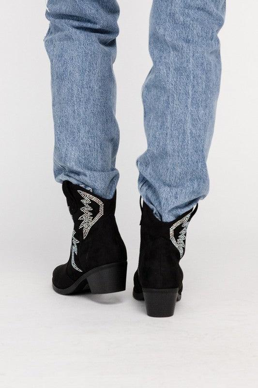 Rowan Rhinestone Western Booties