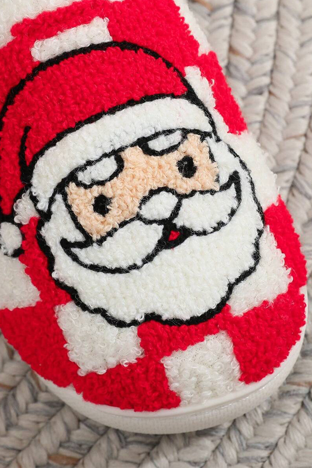 Red Checkered Santa Claus Slippers