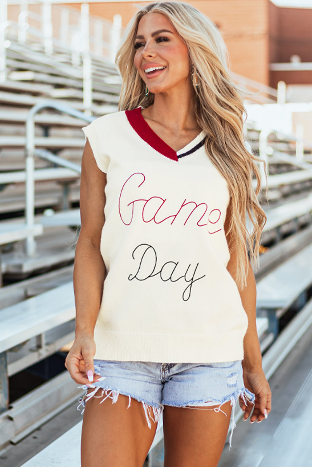 Sassy Vintage "Game Day" Sweater Vest