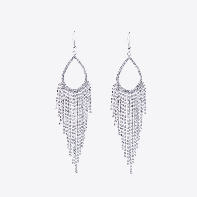 Dangle Sparkle Fringe Earrings - Klazzi Fashion Boutique