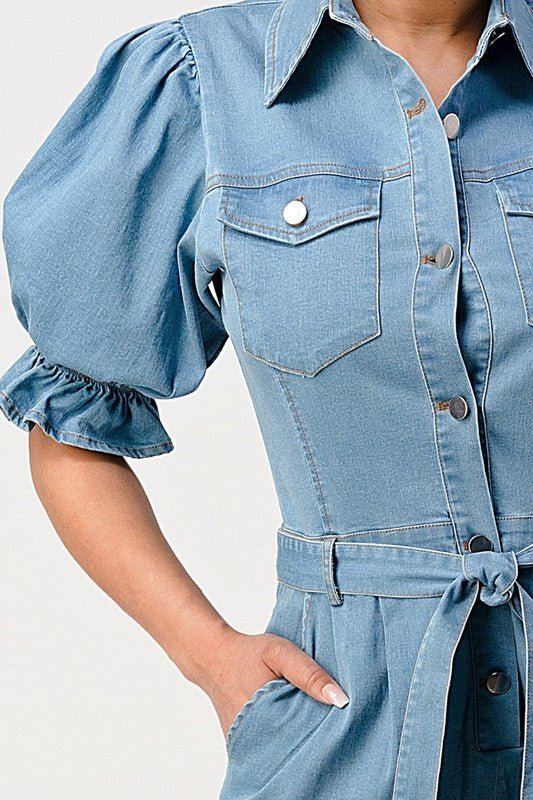 Darling Denim Romper - Klazzi Fashion Boutique