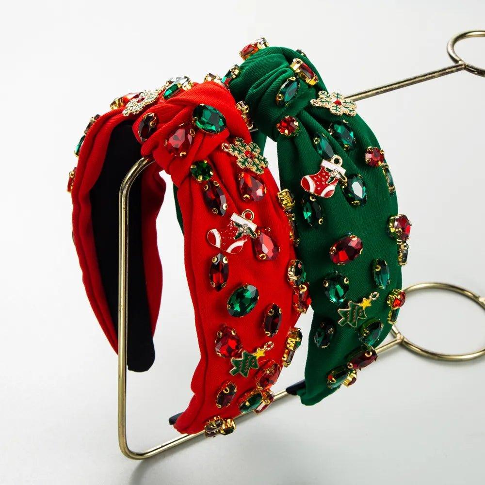 Dazzling Christmas Icons Knot Hairband - Klazzi Fashion Boutique