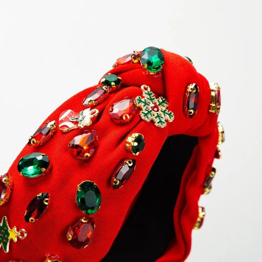 Dazzling Christmas Icons Knot Hairband - Klazzi Fashion Boutique