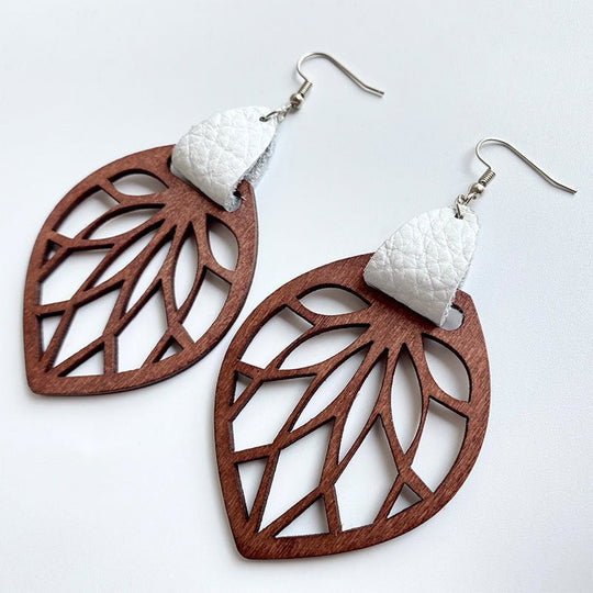 Designer Leaf Drop Earrings - Klazzi Fashion Boutique