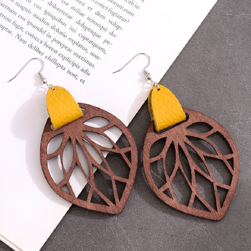 Designer Leaf Drop Earrings - Klazzi Fashion Boutique