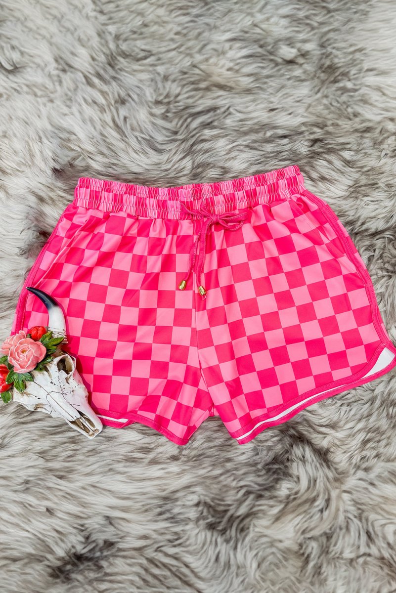 Drawstring Electric Pink Casual Shorts - Klazzi Fashion Boutique