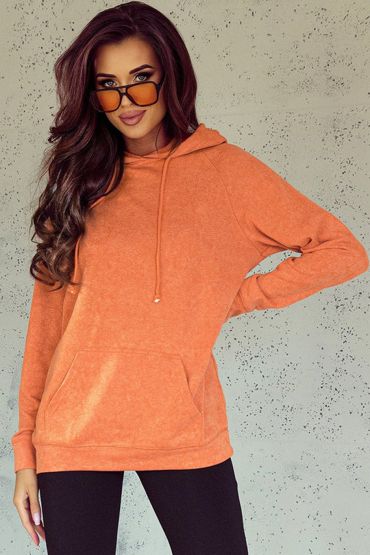 Drawstring Mineral Wash Pullover Hoodie - Klazzi Fashion Boutique