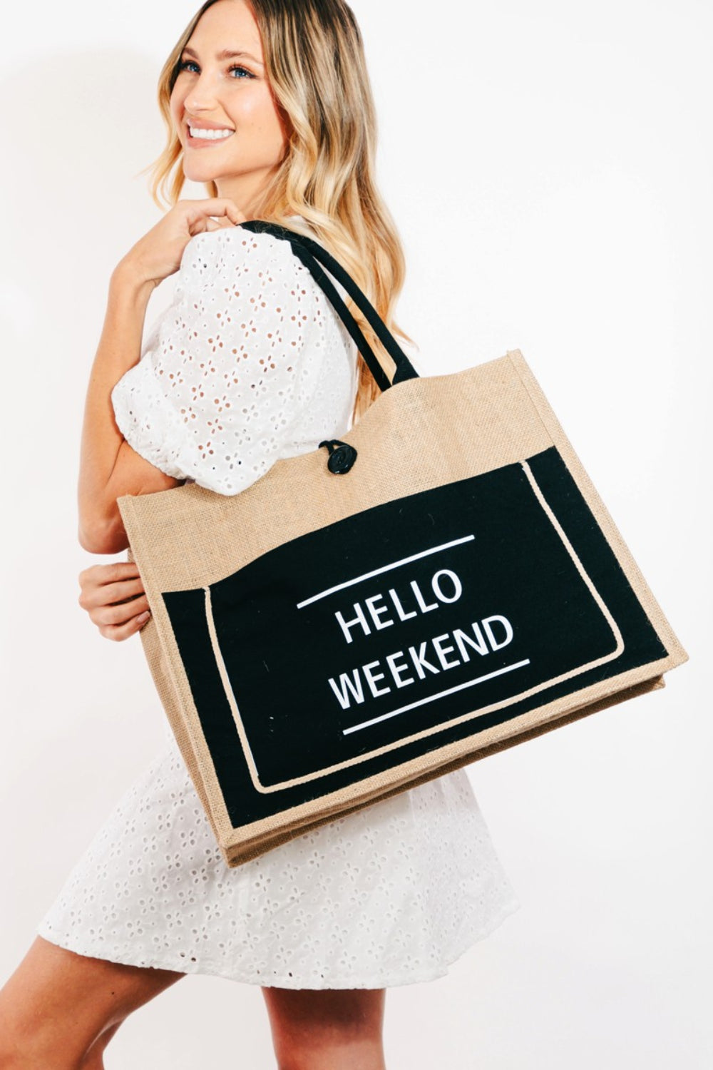 Fame "Hello Weekend" Tote Bag