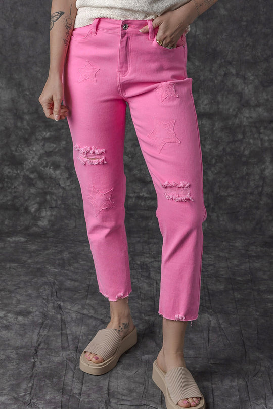 Star Pink Straight Leg Denim