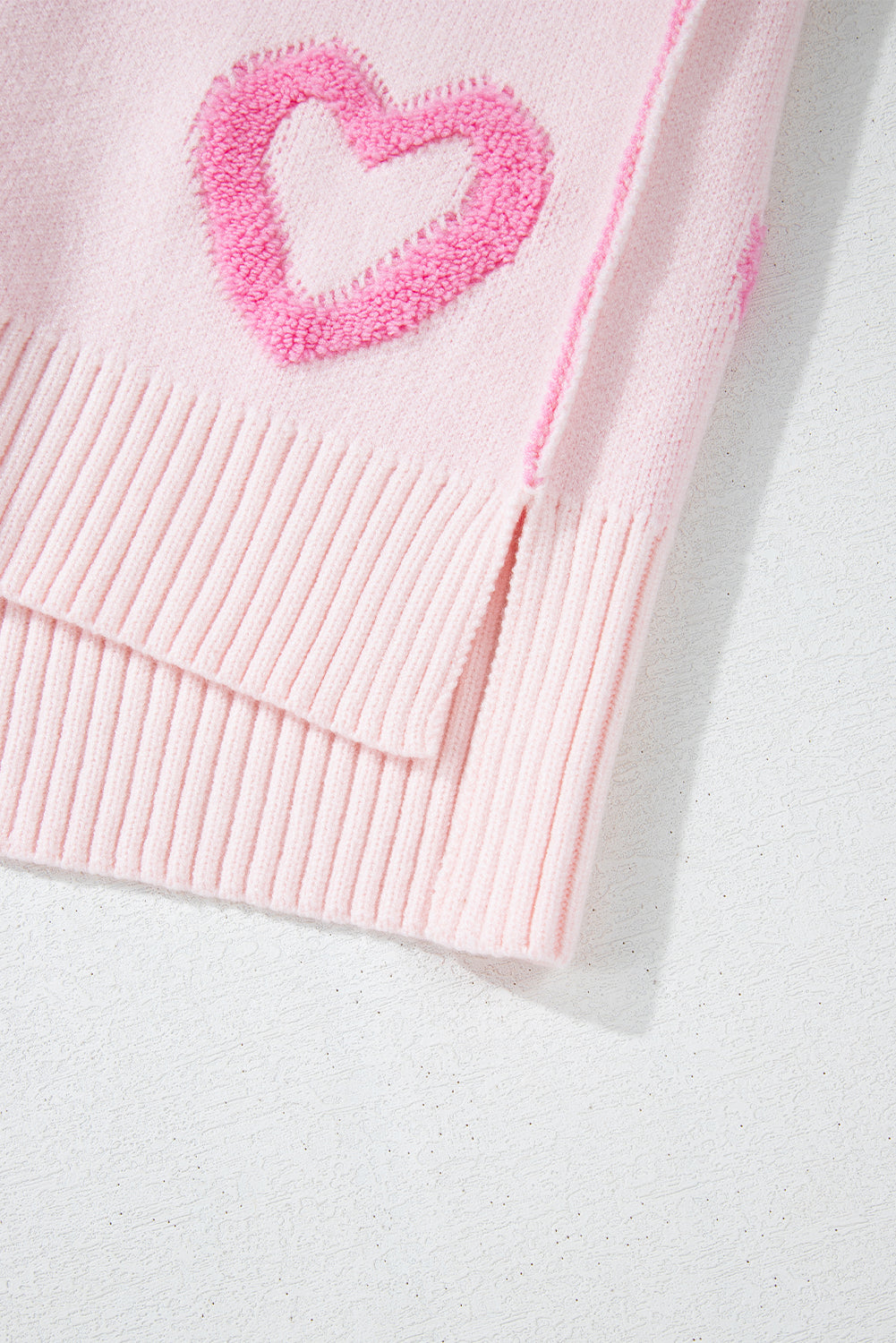 Pink Heart Baggy Sweater