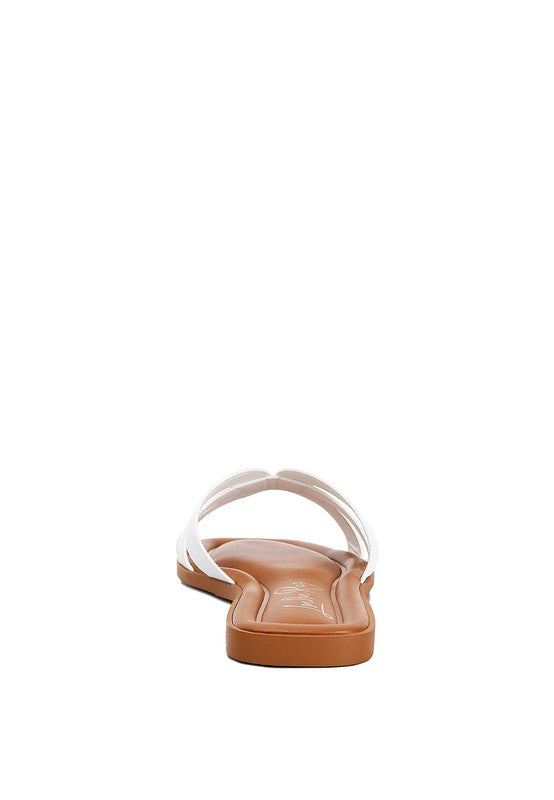 Aura Leather Flat Sandals