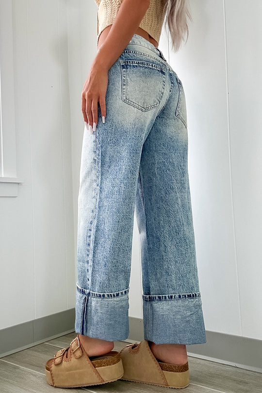 High Rise Medium Wash Denim