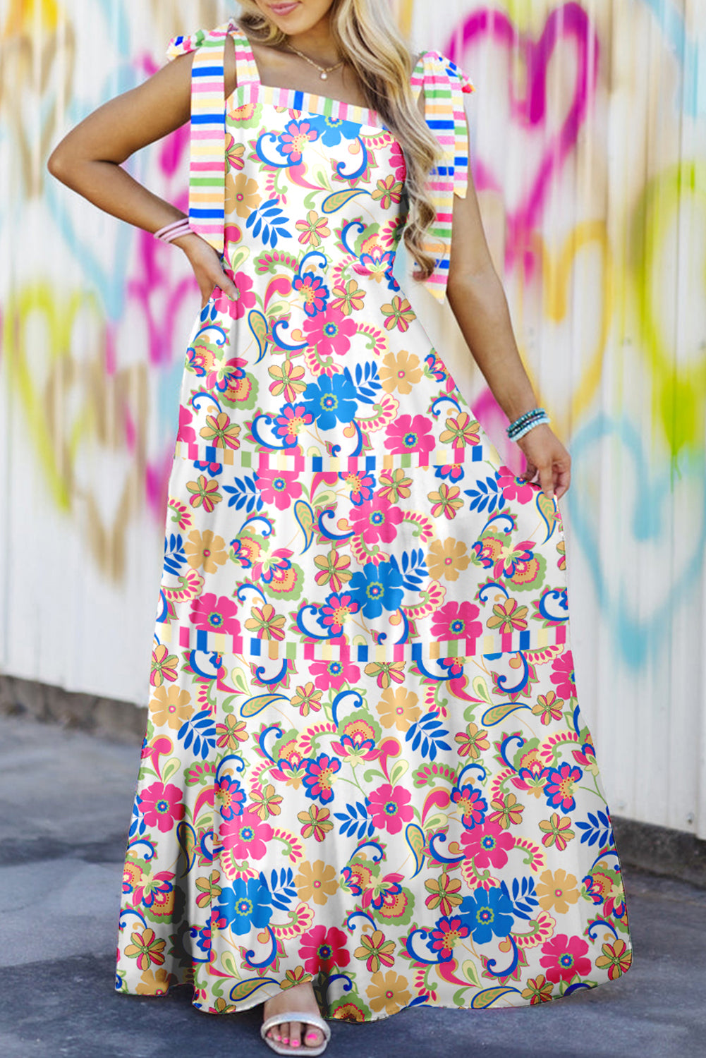 Lena Multi Floral Maxi Dress