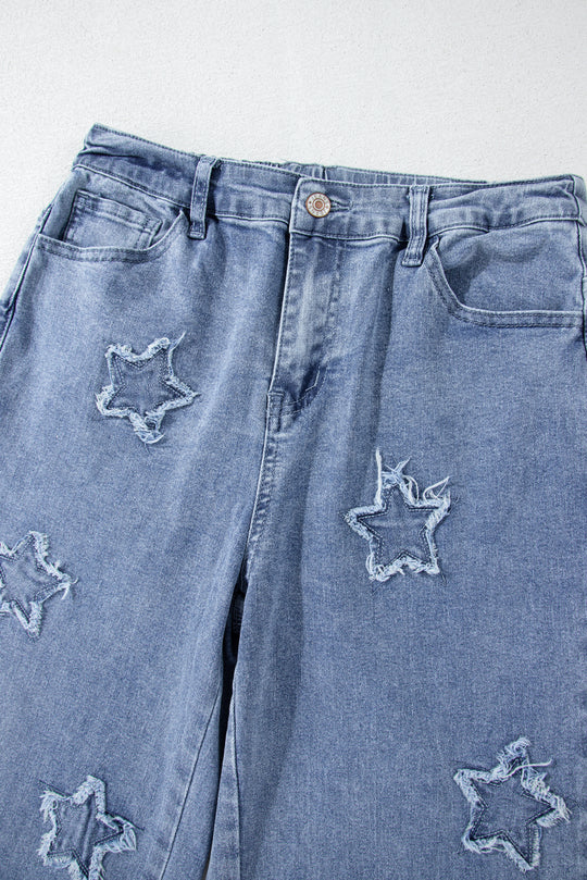 All American Star Patches Loose Denim