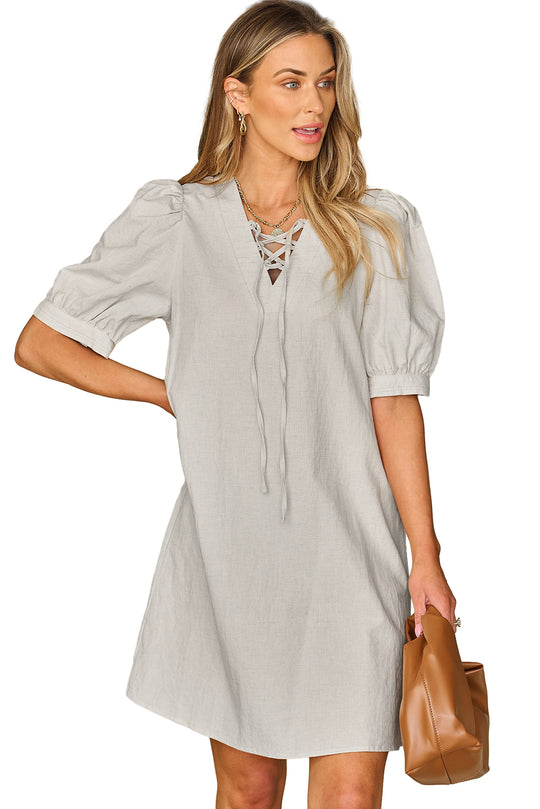 Kimberly Beige Shift Dress - Klazzi Fashion Boutique