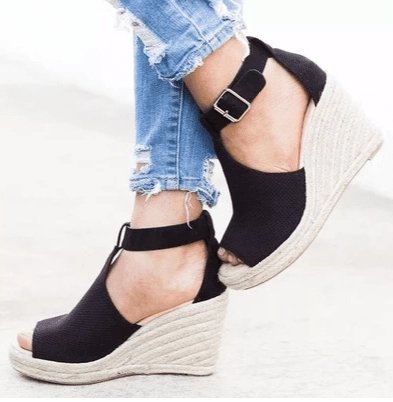 Espadrille Wedge Sandals - Klazzi Fashion Boutique