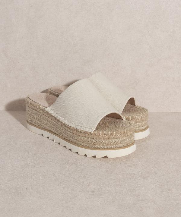 Eva Rose Espadrille Platform Slide - Klazzi Fashion Boutique