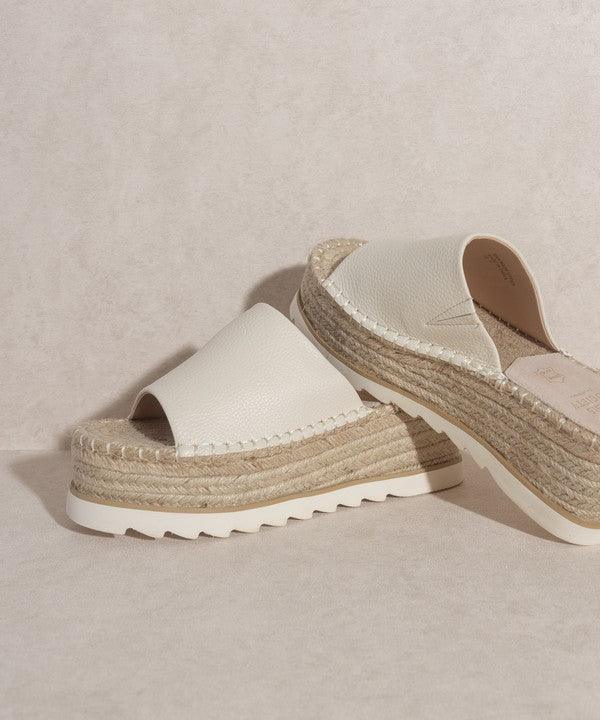 Eva Rose Espadrille Platform Slide - Klazzi Fashion Boutique