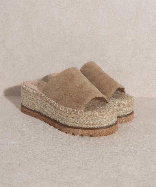 Eva Rose Espadrille Platform Slide - Klazzi Fashion Boutique