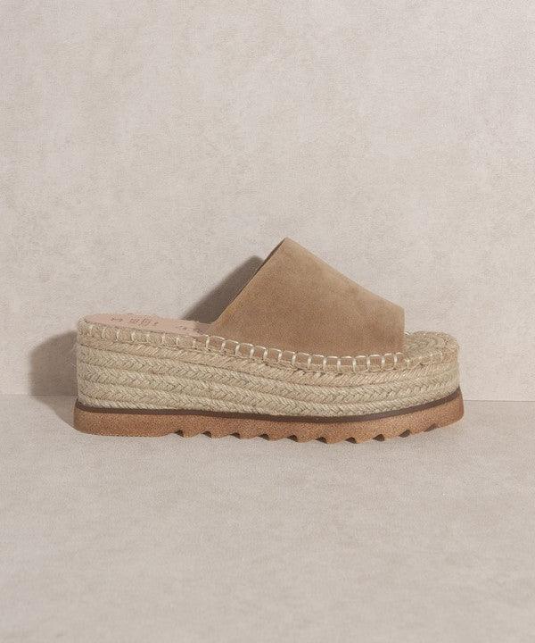 Eva Rose Espadrille Platform Slide - Klazzi Fashion Boutique