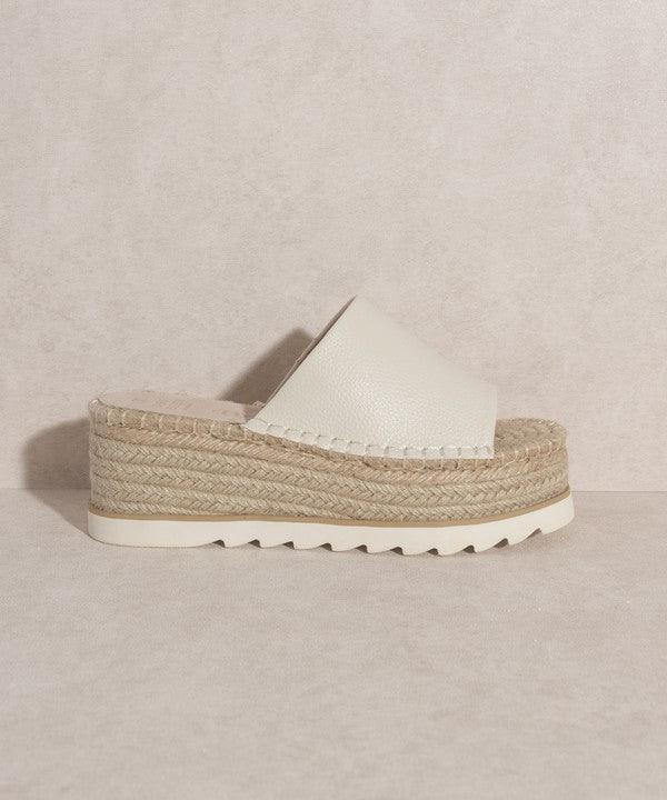 Eva Rose Espadrille Platform Slide - Klazzi Fashion Boutique