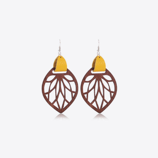 Designer Leaf Drop Earrings