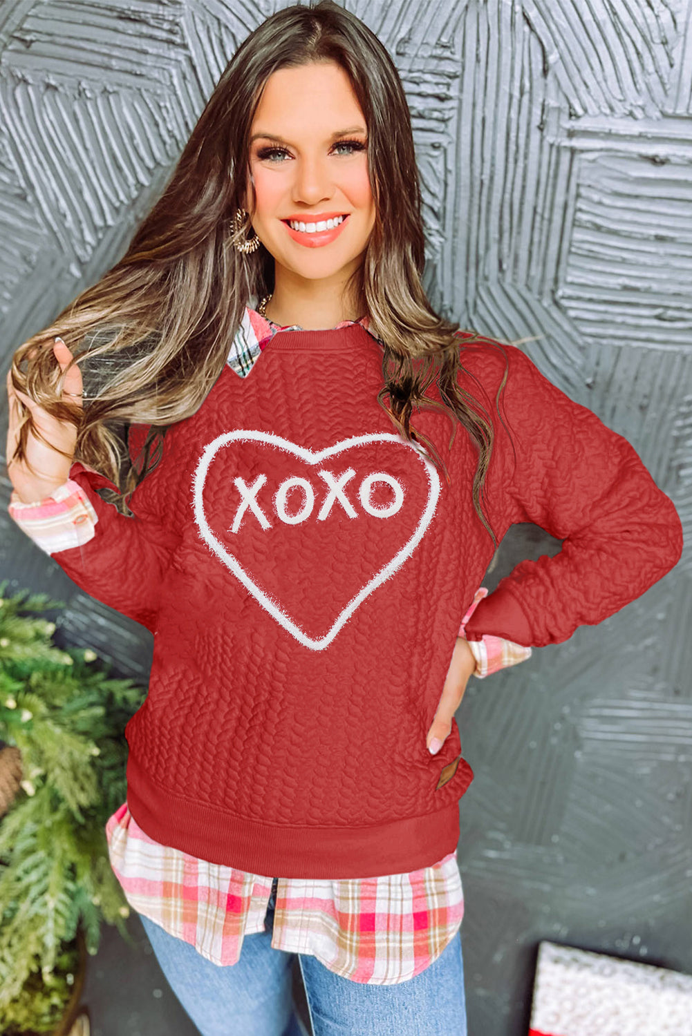 Love Heart XOXO Chenille Sweatshirt