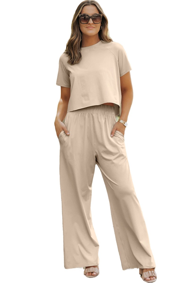 Faye Wide Leg Pants 2 Piece Set - Klazzi Fashion Boutique