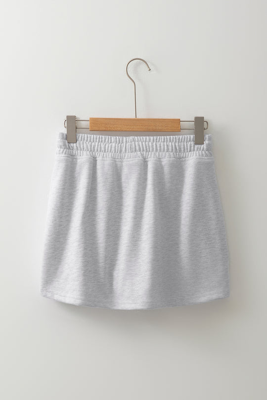 French Terry Drawstring Mini Skort 