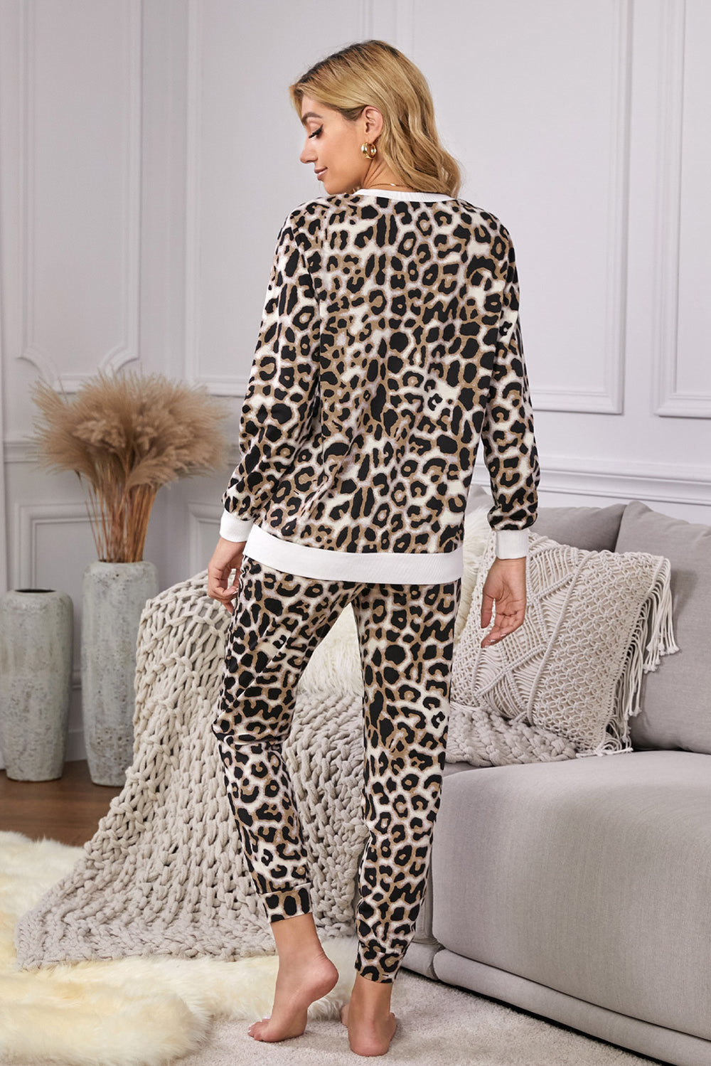 Leopard Print Loungewear Set