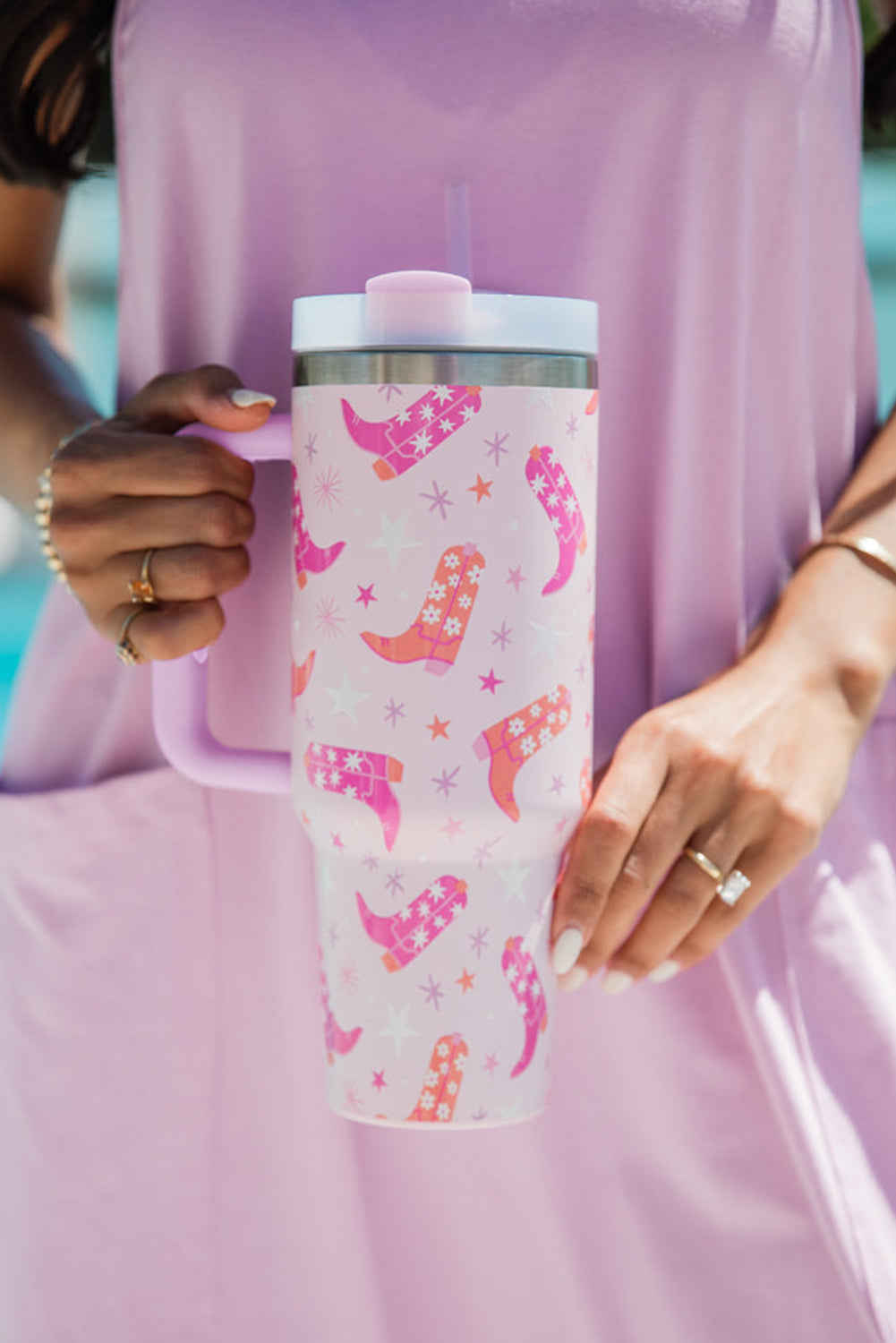 Western Pink Boots Tumbler 