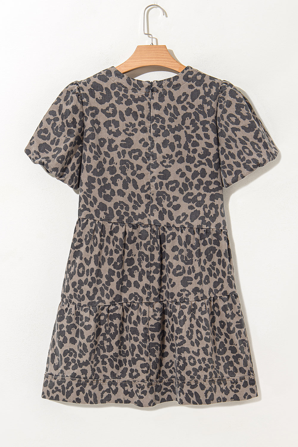 Denim Leopard Mini Dress